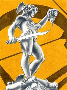 Cellini's Perseus: pencil drawing on deviantART