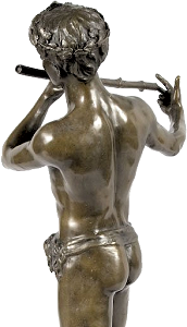 Félix Maurice Charpentier - L'Improvisateur (bronze statuette - back left)