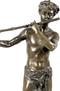 Félix Maurice Charpentier - L'Improvisateur (bronze statuette - front)