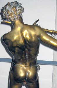 Félix Maurice Charpentier - L'Improvisateur (gilt bronze statuette - back)