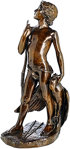A Boy of Gaul by Jean Antoine Carlès - bronze A Boy of Gaul by Jean Antoine Carlès - bronze