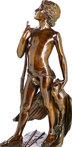 A Boy of Gaul by Jean Antoine Carlès - bronze A Boy of Gaul by Jean Antoine Carlès - bronze