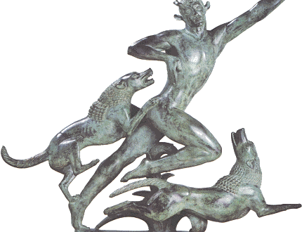 Actaeon statue by Paul Manship - links to bigger version