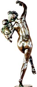 Frederick Macmonnies - Bacchante statuette - back view Frederick Macmonnies - Bacchante statuette - back view