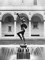 Photographer unknown, Bacchante Installed in Courtyard Pool