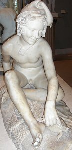 Rude's Fisherboy, Louvre - front view