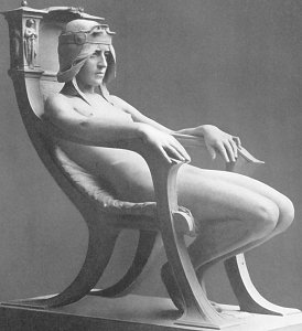 Spirit of Contemplation by Albert Toft (without scroll): Right side