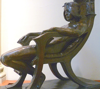 Spirit of Contemplation by Albert Toft : Left side, colour